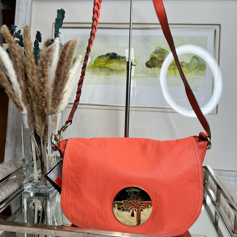 Mulberry Daria-Satchel-coral with Gold Hardware
